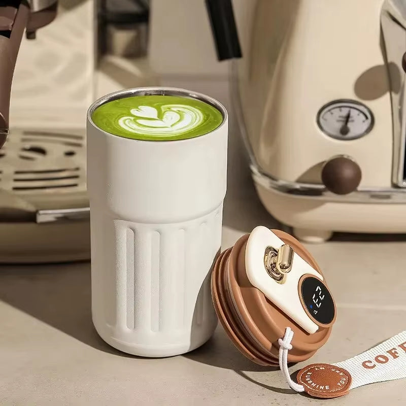 Stainless Steel Insulated Cup Display Temperature Coffee Cup